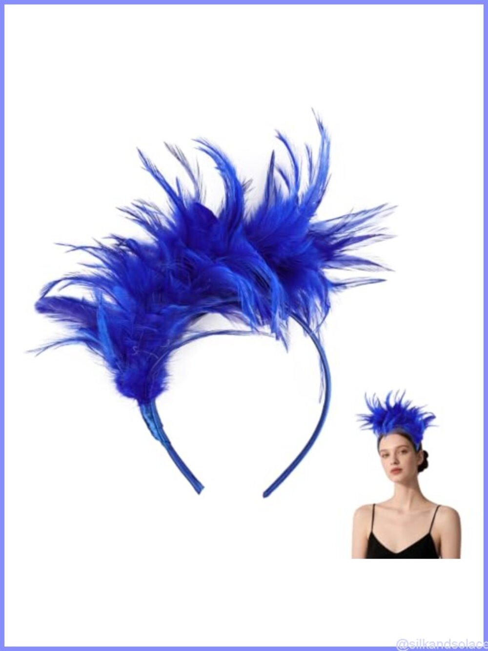 Feather Headband Fascinator for Women Wedding Cocktail Party